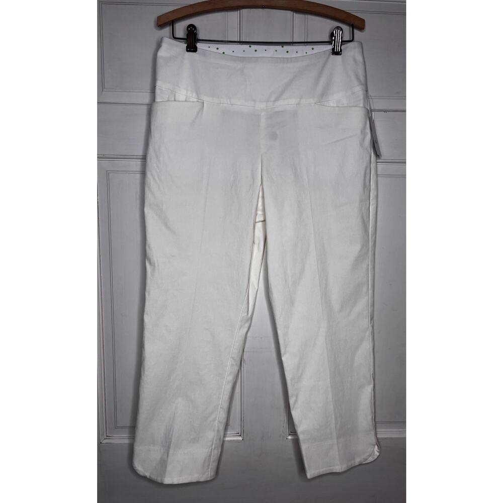 Swing Control Golf Pants Womens Size 10 Winter White Pull On Stretch Capri New